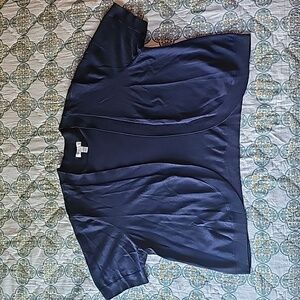 Charter Club Women's Navy Blue Open Shrug Size 1X